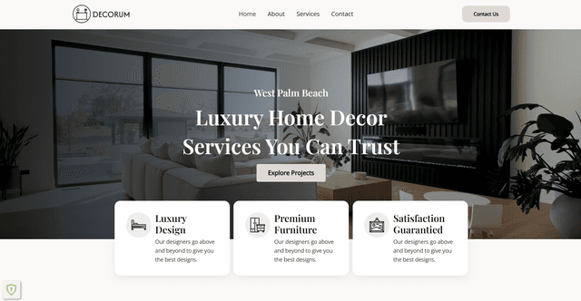 Decorum Interior Design Website