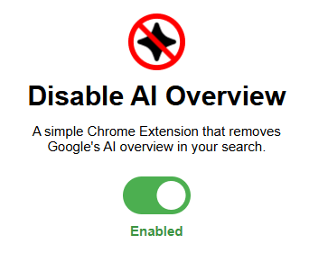 Disable AI Overview
